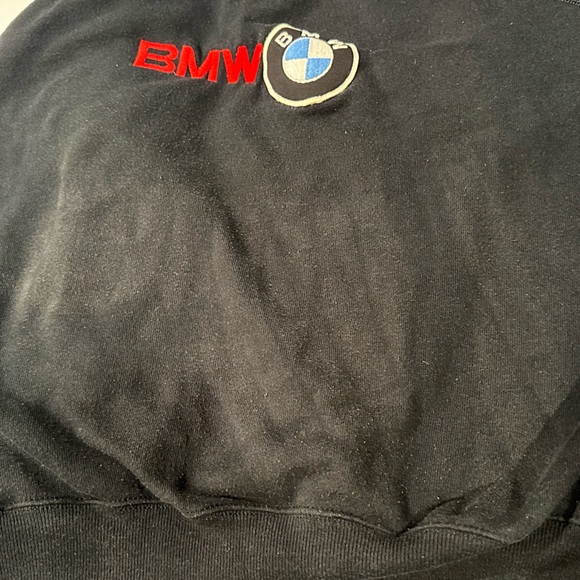 Vintage BMW Black Sweatshirt Made In USA Mens Size XL Distressed 80’s Logo - Picture 10 of 10